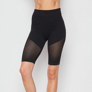 All Net Baby Black Fish Net Biker Shorts